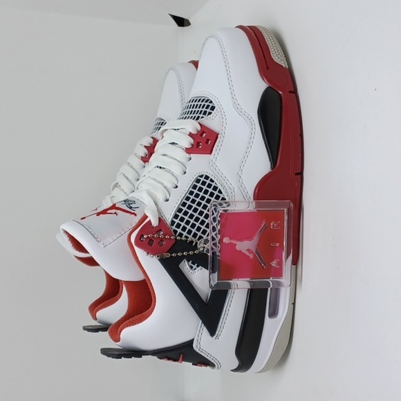 jordan 4 white fire red tech grey